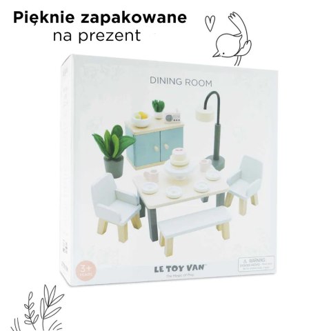 Drewniane mebelki do domku dla lalek jadalnia Daisylane, zestaw, Le Toy Van Le Toy Van