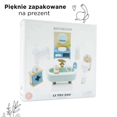 Drewniane mebelki do domku dla lalek łazienka Daisylane, zestaw Le Toy Van Le Toy Van
