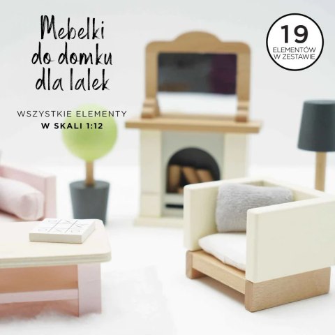 Drewniane mebelki do domku dla lalek salon Daisylane, zestaw Le Toy Van Le Toy Van