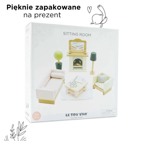 Drewniane mebelki do domku dla lalek salon Daisylane, zestaw Le Toy Van Le Toy Van