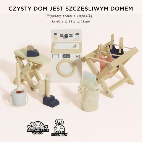 Drewniane mebelki do domku dla lalek zestaw pralnia, zabawka Le Toy Van Le Toy Van
