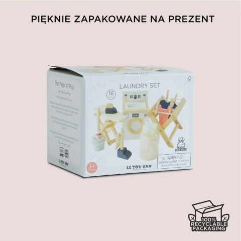 Drewniane mebelki do domku dla lalek zestaw pralnia, zabawka Le Toy Van Le Toy Van