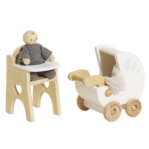 Drewniane mebelki do domku dla lalek zestaw z lalką, zabawka, Le Toy Van Le Toy Van