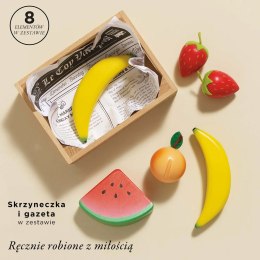 Drewniane owoce w skrzynce, zabawka dla dzieci, stragan, sklep Le Toy Van Le Toy Van