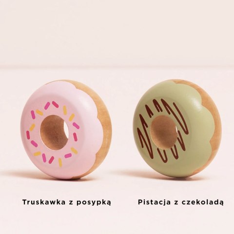 Drewniane pączki zestaw, zabawka donut, gotowanie, cukiernia, Le Toy Van Le Toy Van