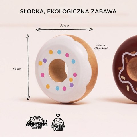 Drewniane pączki zestaw, zabawka donut, gotowanie, cukiernia, Le Toy Van Le Toy Van