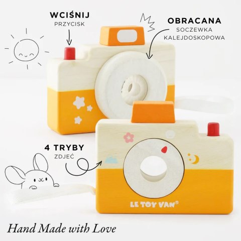 Drewniany aparat fotograficzny zabawka dla dzieci, mały fotograf Le Toy Van Le Toy Van