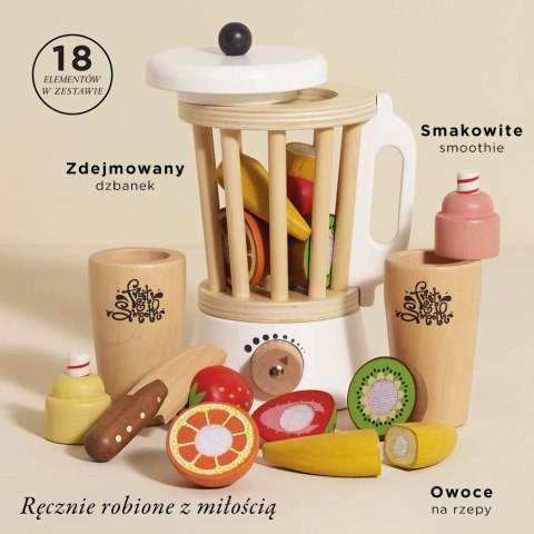 Drewniany blender + zestaw owoców Fruit & Smooth, zabawka dzieci Le Toy Van Le Toy Van