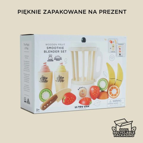 Drewniany blender + zestaw owoców Fruit & Smooth, zabawka dzieci Le Toy Van Le Toy Van