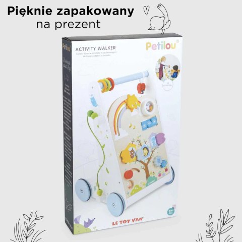 Drewniany chodzik edukacyjny, pchacz, sensoryczna zabawka dzieci Le Toy Van Le Toy Van