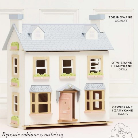 Drewniany domek dla lalek Mayberry Manor, zabawka dla dzieci, Le Toy Van Le Toy Van