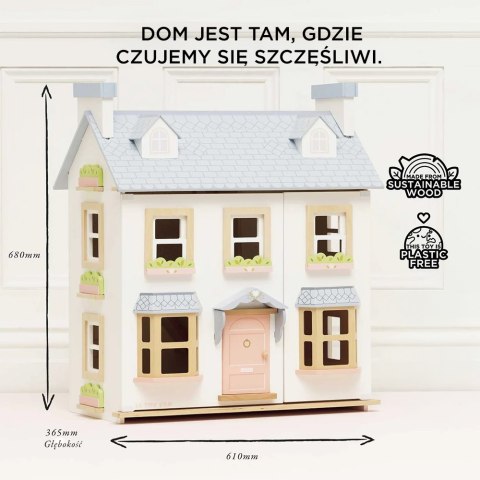 Drewniany domek dla lalek Mayberry Manor, zabawka dla dzieci, Le Toy Van Le Toy Van