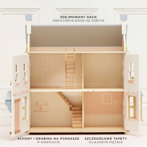 Drewniany domek dla lalek Mayberry Manor, zabawka dla dzieci, Le Toy Van Le Toy Van