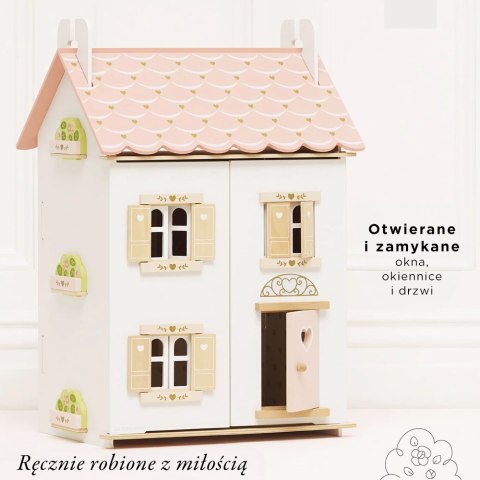 Drewniany domek dla lalek Rose Heart, zabawka dla dzieci, domki, Le Toy Van Le Toy Van