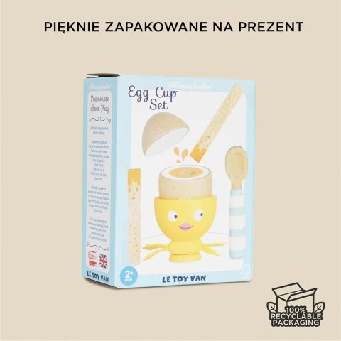 Drewniany kieliszek do jajka i jajko, zabawka dla dzieci, zestaw Le Toy Van Le Toy Van