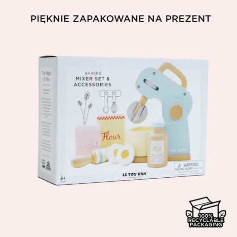 Drewniany mikser z akcesoriami, zabawka dla dzieci, gotowanie, Le Toy Van Le Toy Van