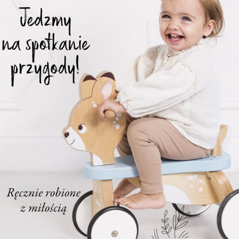 Drewniany pierwszy jeździk jelonek, zabawka na kołach dla dzieci Le Toy Van Le Toy Van