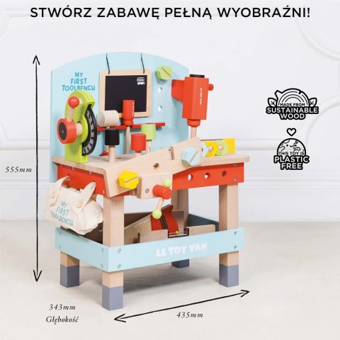 Drewniany pierwszy warsztat z narzędziami, zabawka dla dzieci, Le Toy Van Le Toy Van