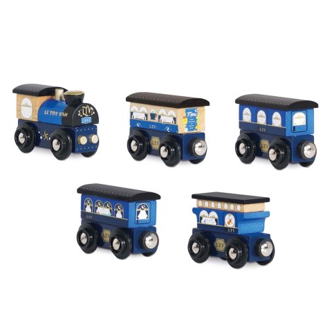 Drewniany pociąg Twilight zestaw z wagonami, zabawka dla dzieci, Le Toy Van Le Toy Van