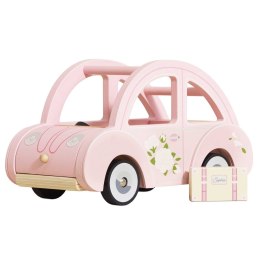 Drewniany różowy samochód retro Sophie, zabawka dla dzieci, auto Le Toy Van Le Toy Van
