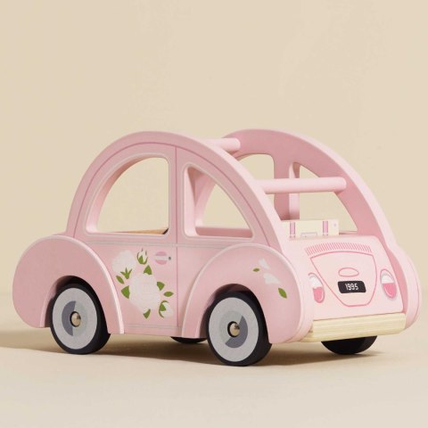 Drewniany różowy samochód retro Sophie, zabawka dla dzieci, auto Le Toy Van Le Toy Van