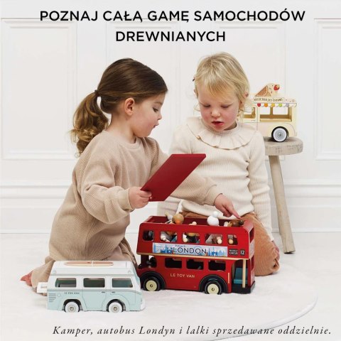Drewniany samochód retro lodziarnia Dolly, zabawka dla dzieci, Le Toy Van Le Toy Van