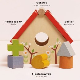 Drewniany sorter kształtów domek dla ptaków, zabawka edukacyjna, Le Toy Van Le Toy Van