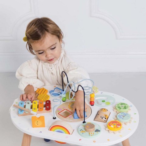 Drewniany stolik edukacyjny sensoryczna zabawka dla dzieci, stół Le Toy Van Le Toy Van