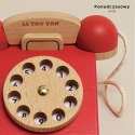 Drewniany telefon vintage, zabawka dla dzieci, odgrywanie ról, Le Toy Van Le Toy Van