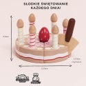 Drewniany tort urodzinowy ze świeczkami, zabawka dla dzieci, Le Toy Van Le Toy Van
