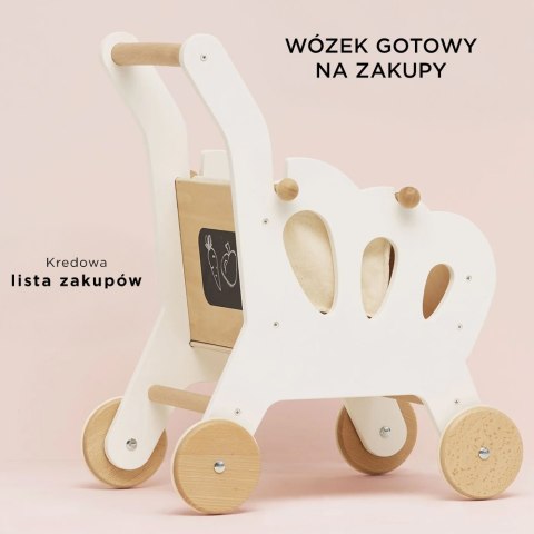 Drewniany wózek na zakupy, zabawka dla dzieci, zabawa w sklep, Le Toy Van Le Toy Van