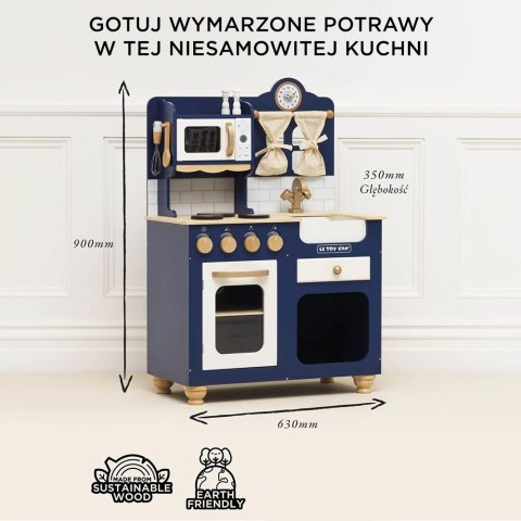 Duża drewniana kuchnia dla dzieci Oxford, zabawkowa kuchenka, Le Toy Van Le Toy Van