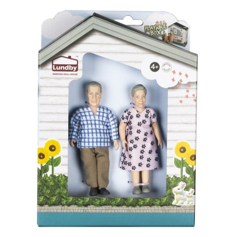 Lalki do domku dla lalek babcia i dziadek zestaw Charlie, zabawka, Lundby MICKI