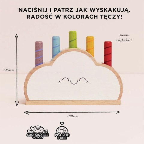 Tęczowa chmurka drewniana zabawka edukacyjna pierwsza gra dzieci Le Toy Van Le Toy Van