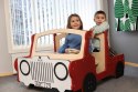 Drewniana ciężarówka z platformą czerwona meble dla dzieci zabawka Micki MICKI