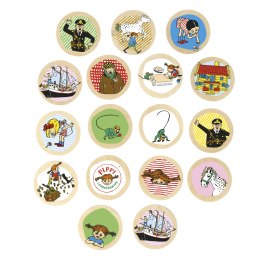 Drewniana gra edukacyjna memory dla dzieci zabawka zestaw Pippi Langstrumpf MICKI