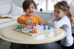 Drewniana gra strategiczna Chińczyk zabawka edukacyjna gry dla dzieci Pippi MICKI