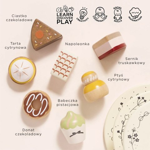 Drewniana patera z ciasteczkami, zabawa w gotowanie, cukiernia, Le Toy Van Le Toy Van