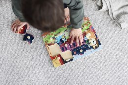 Drewniana układanka puzzle z uchwytami 12 elem. Bluey zabawka dla dzieci MICKI