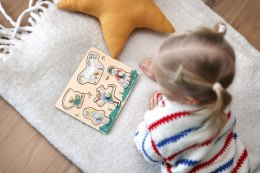 Drewniana układanka puzzle z uchwytami Pippi Langstrumpf, sorter kształtów MICKI