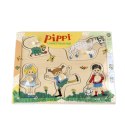 Drewniana układanka puzzle z uchwytami Pippi Langstrumpf, sorter kształtów MICKI