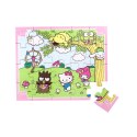 Drewniane puzzle Hello Kitty 20 szt edukacyjna zabawka dla dzieci układanka MICKI