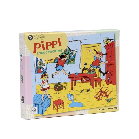 Drewniane puzzle Pippi Langstrumpf 30 szt. edukacyjna zabawka dla dzieci MICKI