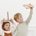 Drewniany samolot z ruchomymi śmigłami, zabawka dla dzieci model Le Toy Van Le Toy Van
