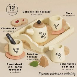 Drewniany zestaw do herbaty akcesoria kuchenne zabawka gotowanie Le Toy Van Le Toy Van