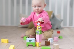 Klocki drewniane, zabawka dla dzieci, zestaw klocków, Pippi Langstrumpf MICKI
