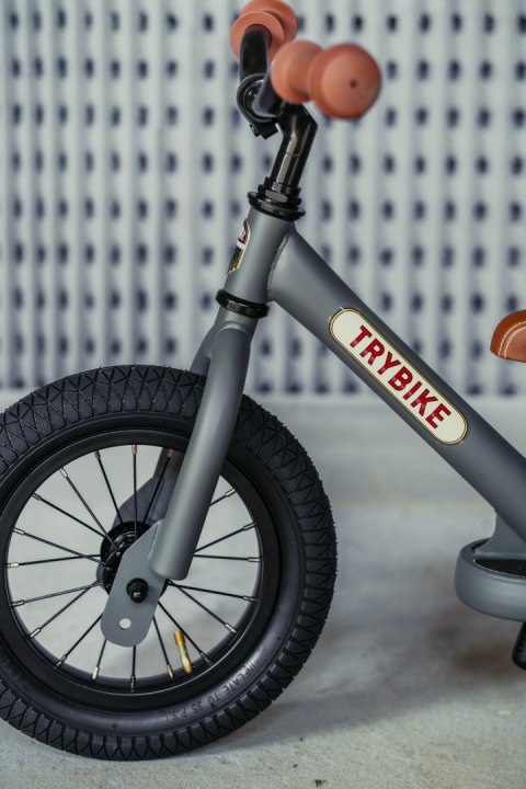 Pierwszy rower biegowy balansujący dziecięcy szary dla dzieci Trybike CoandCo