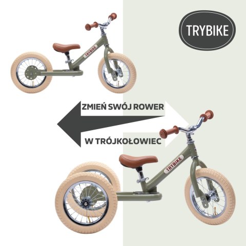 Pierwszy rower biegowy balansujący dziecięcy szary dla dzieci Trybike CoandCo