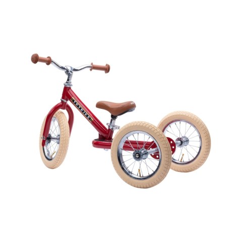 Pierwszy rowerek trójkołowy dziecięcy biegowy 2w1 czerwony matowy Trybike CoandCo