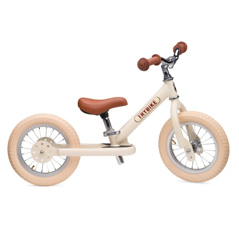 Pierwszy rowerek trójkołowy dziecięcy biegowy 2w1 kremowy matowy Trybike CoandCo